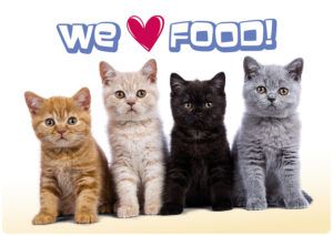 Placemat Cats We Love Food