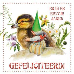 Kaart R. Poortvliet Kabouter Eentje Jarig!