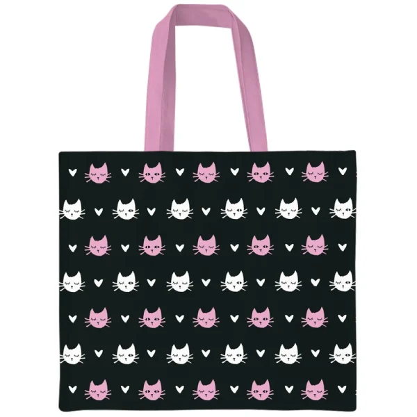 Canvas Tote Bag Cats & Love